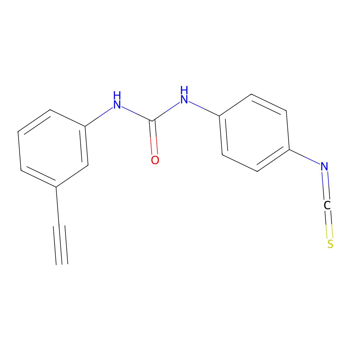 1-(3-Ethynylphenyl)-3-(4-isothiocyanatophenyl)urea molecular structure, CAS 3037703-25-3