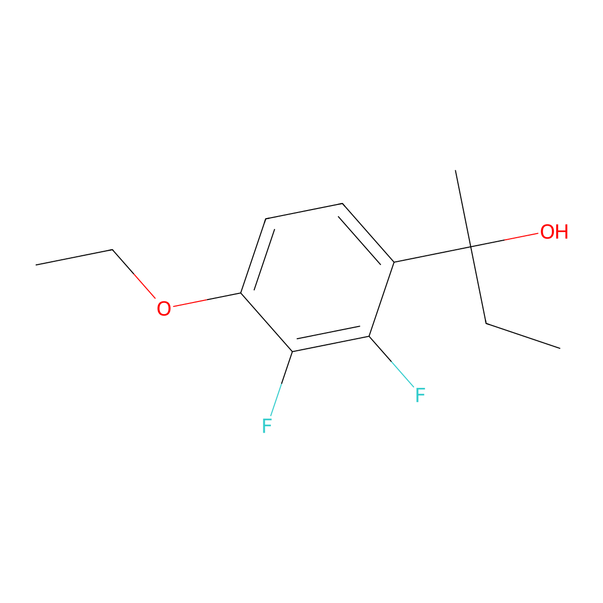 2-(4-Ethoxy-2,3-difluorophenyl)butan-2-ol molecular structure, CAS 3037703-51-5