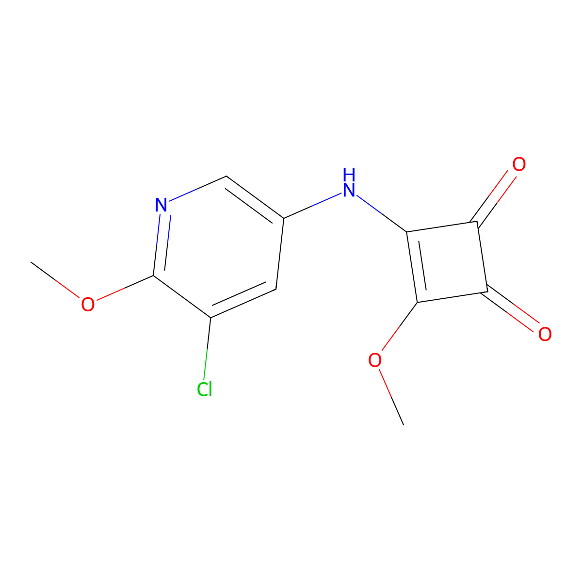 3-((5-Chloro-6-methoxypyridin-3-yl)amino)-4-methoxycyclobut-3-ene-1,2-dione molecular structure, CAS 3037703-55-9
