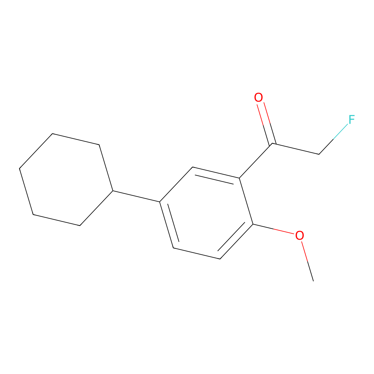 1-(5-Cyclohexyl-2-methoxyphenyl)-2-fluoroethanone molecular structure, CAS 3037703-71-9