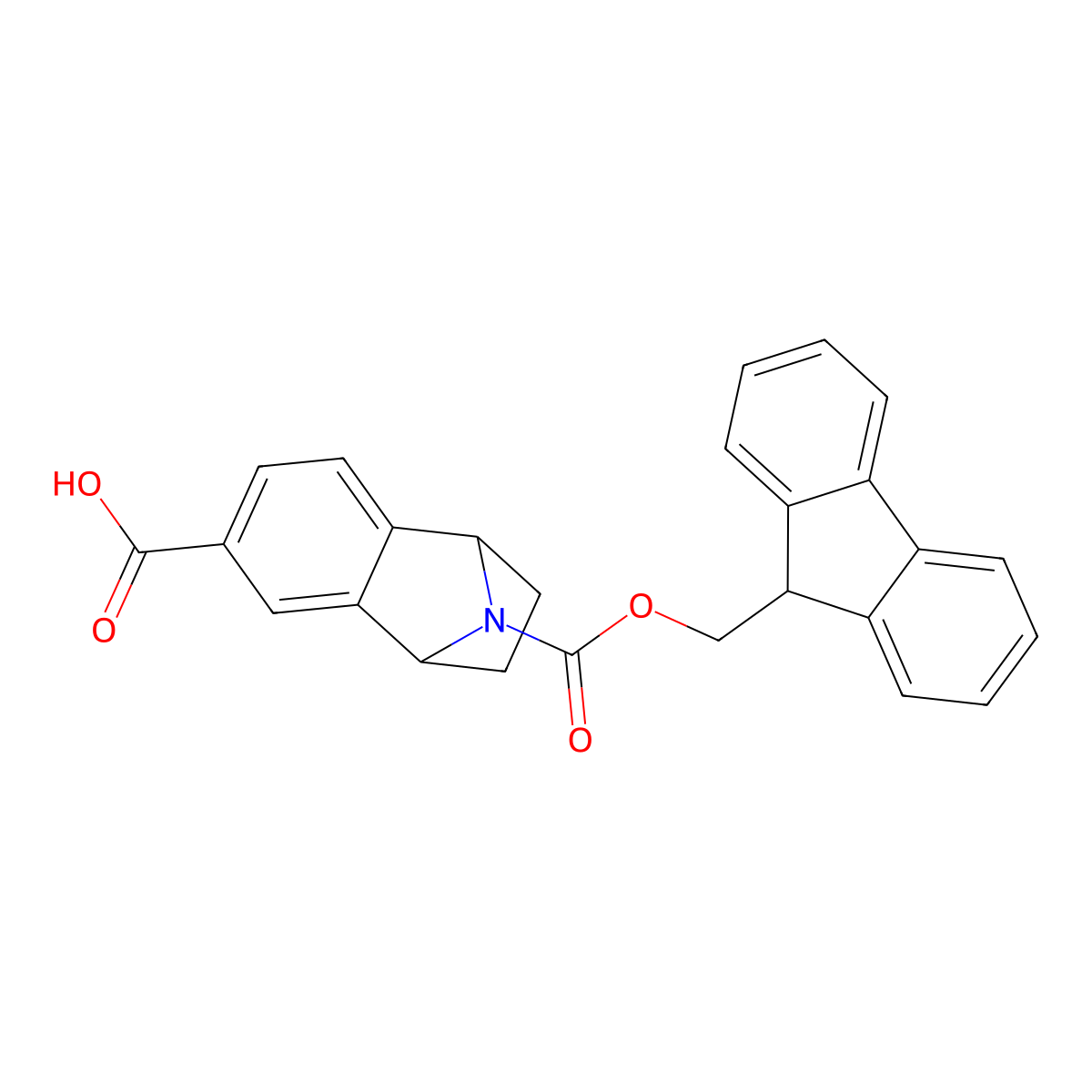 11-(9H-fluoren-9-ylmethoxycarbonyl)-11-azatricyclo[6.2.1.02,7]undeca-2(7),3,5-triene-4-carboxylic acid molecular structure, CAS 3037703-90-2