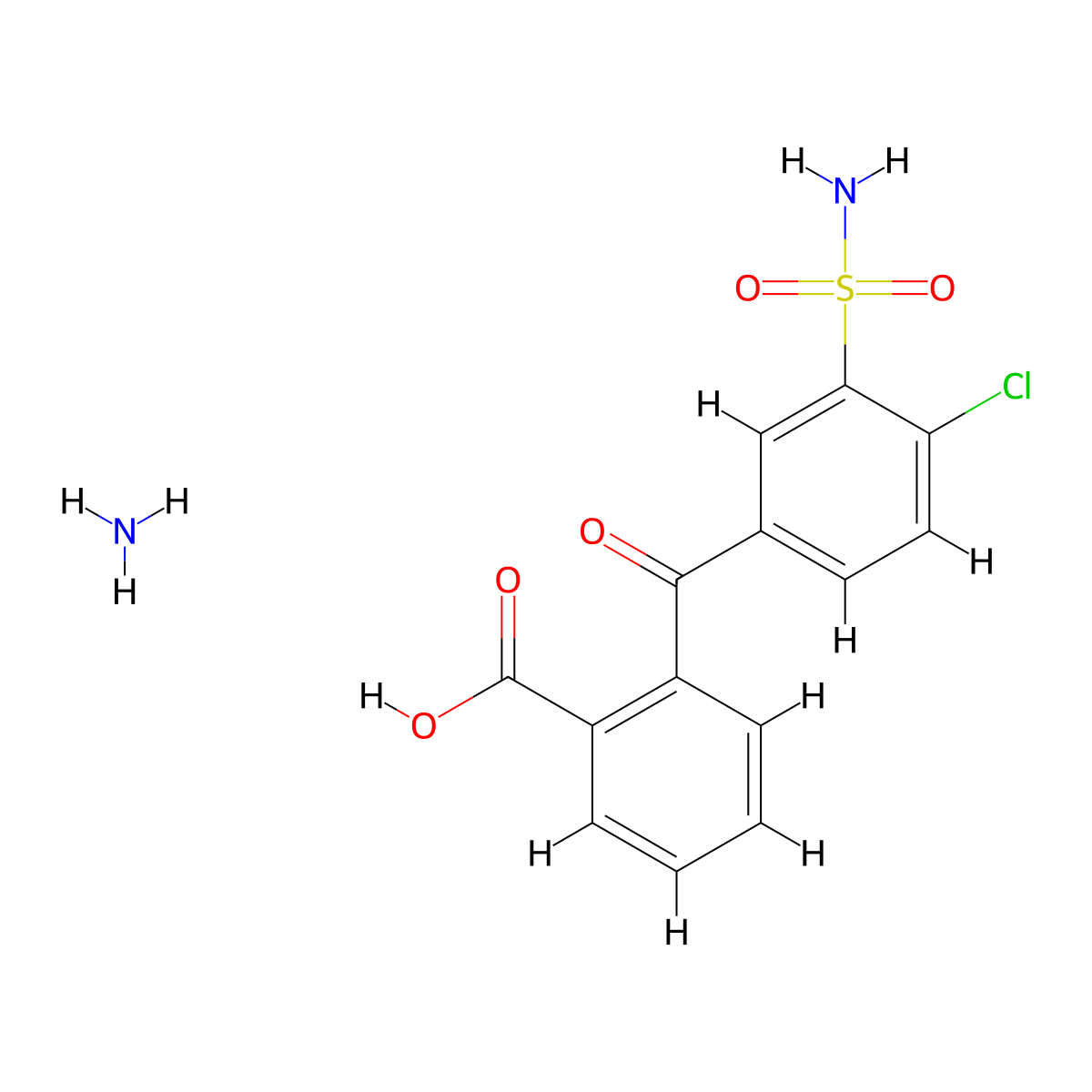 Chlorthalidone impurity (ammonium) molecular structure, CAS 3037704-84-7