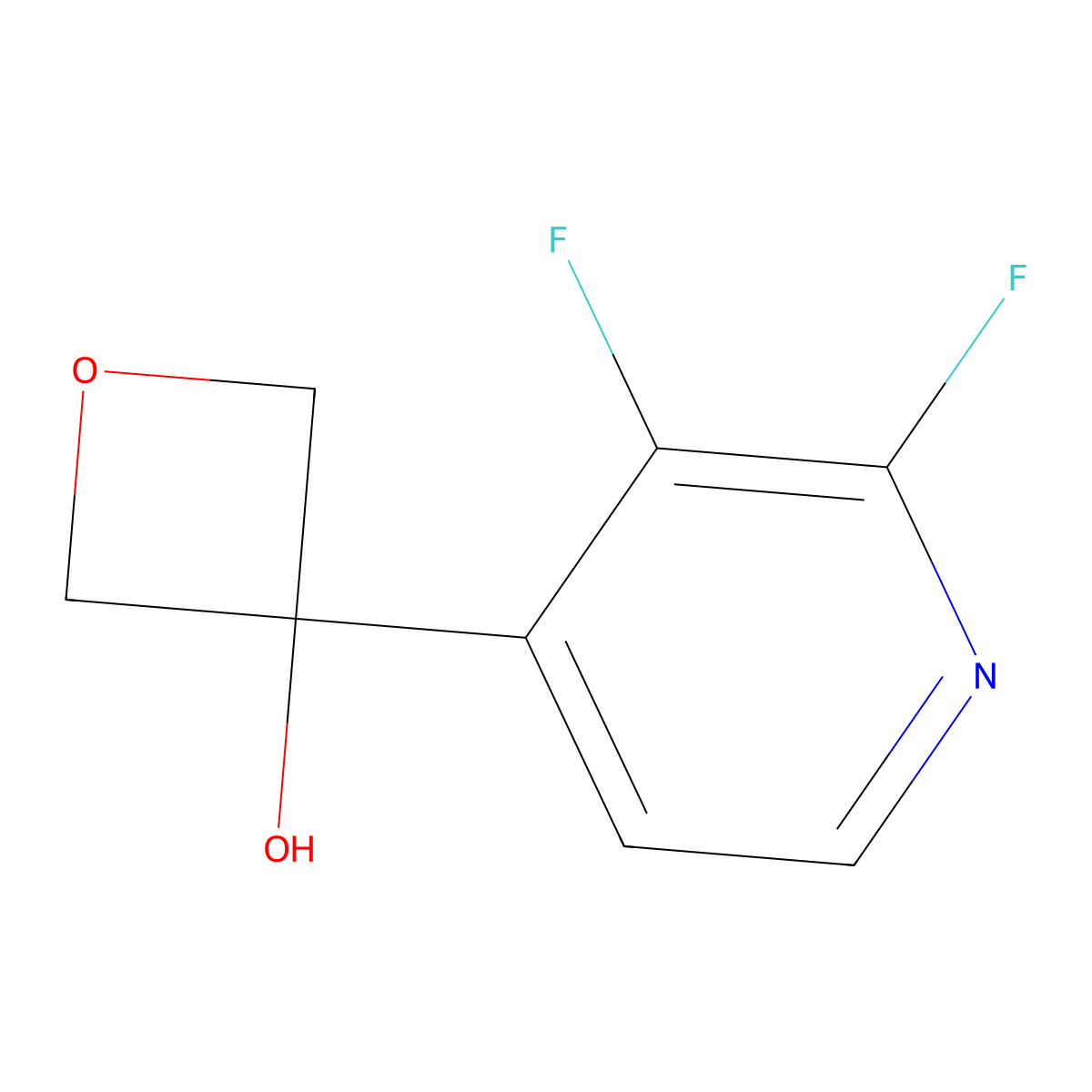 3-(2,3-Difluoropyridin-4-yl)oxetan-3-ol molecular structure, CAS 3037705-00-0