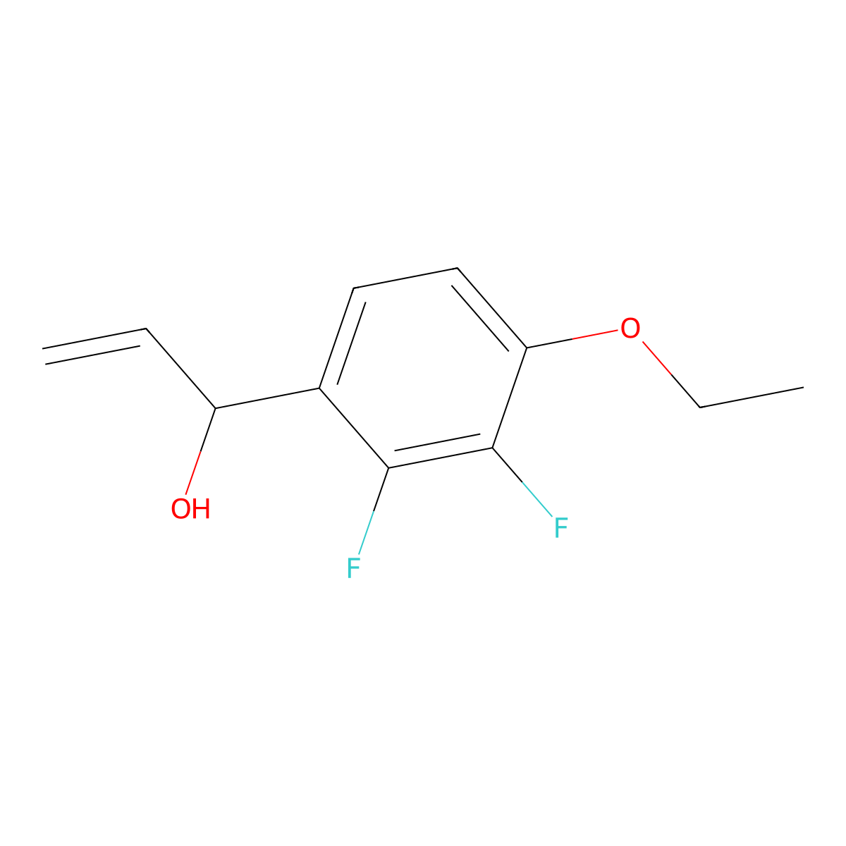 1-(4-Ethoxy-2,3-difluorophenyl)prop-2-en-1-ol molecular structure, CAS 3037705-03-3