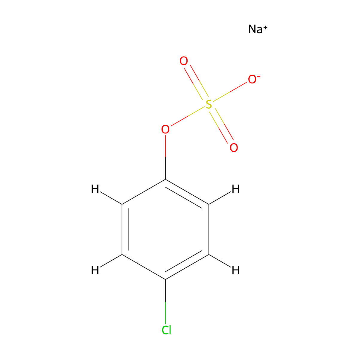 4-Chlorophenyl hydrogen sulfate (sodium) molecular structure, CAS 3037705-04-4
