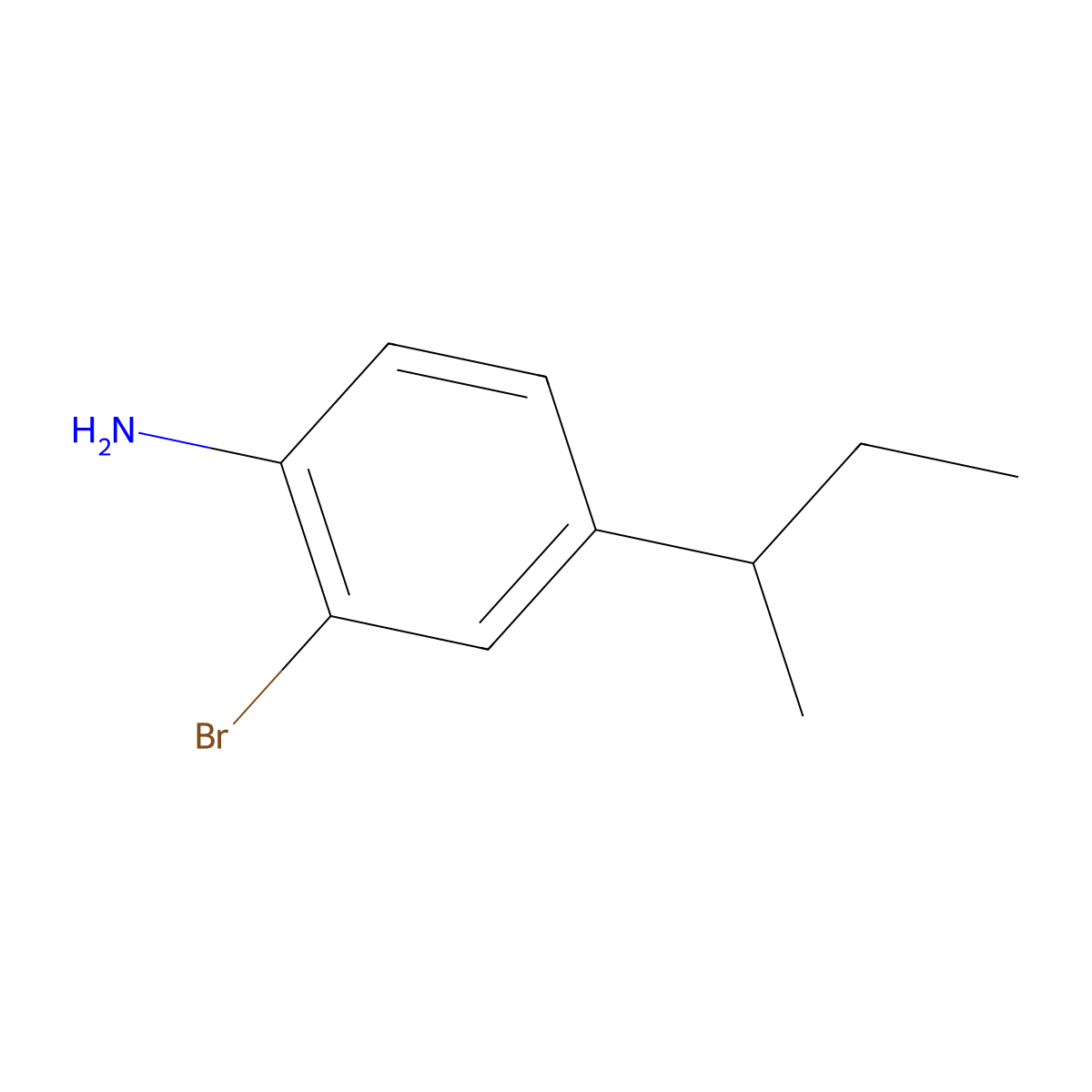 2-Bromo-4-(sec-butyl)aniline molecular structure, CAS 3037705-05-5