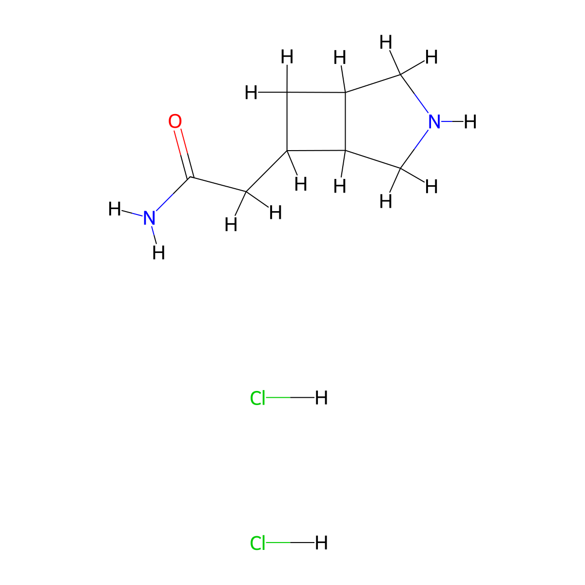 2-{3-Azabicyclo[3.2.0]heptan-6-yl}acetamide dihydrochloride molecular structure, CAS 3037705-10-2