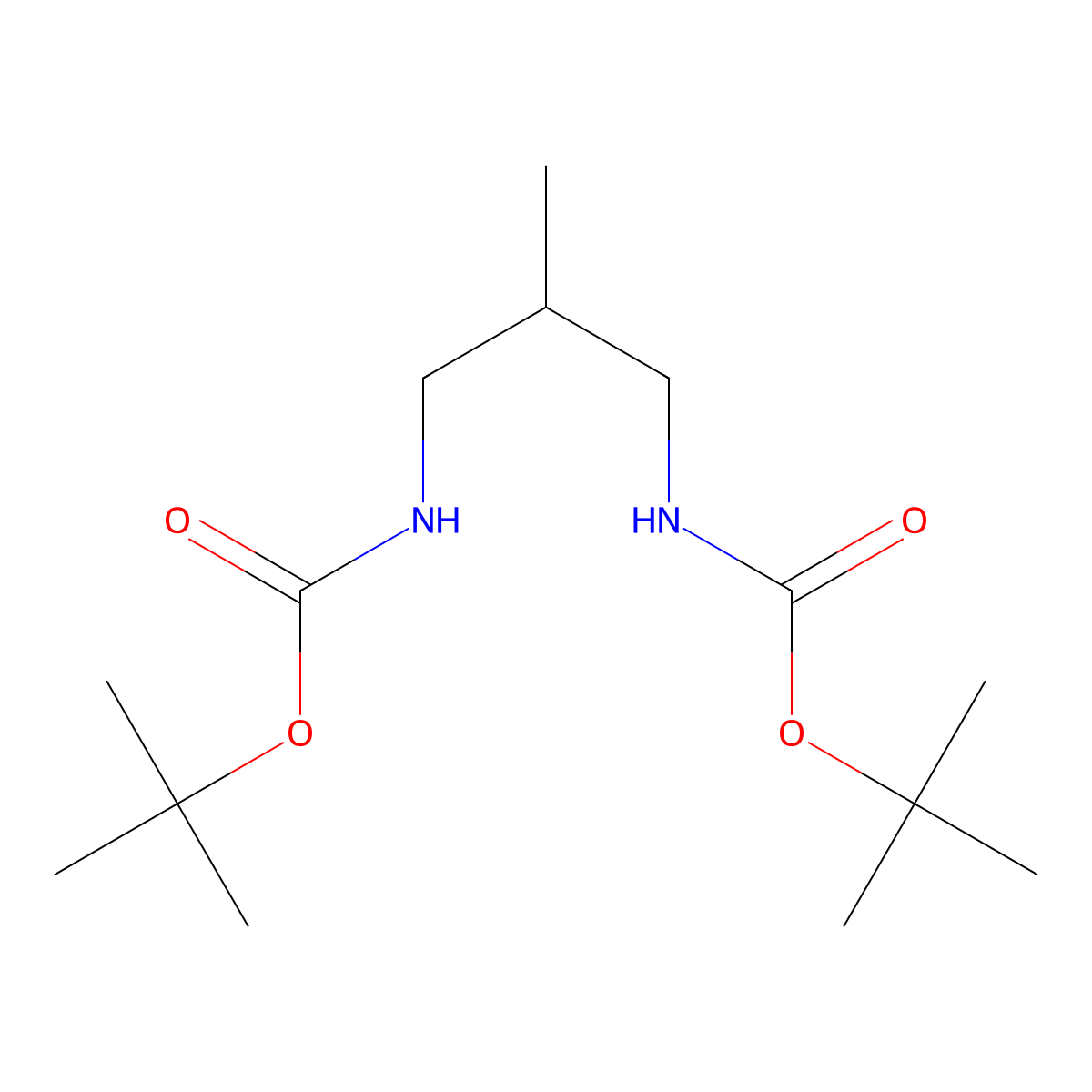 DI-Tert-butyl (2-methylpropane-1,3-diyl)dicarbamate molecular structure, CAS 3037705-31-7