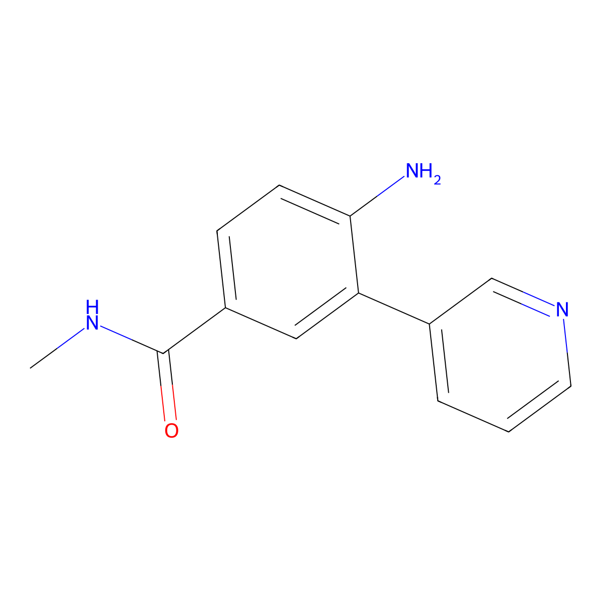 4-amino-N-methyl-3-(pyridin-3-yl)benzamide molecular structure, CAS 3037705-68-0