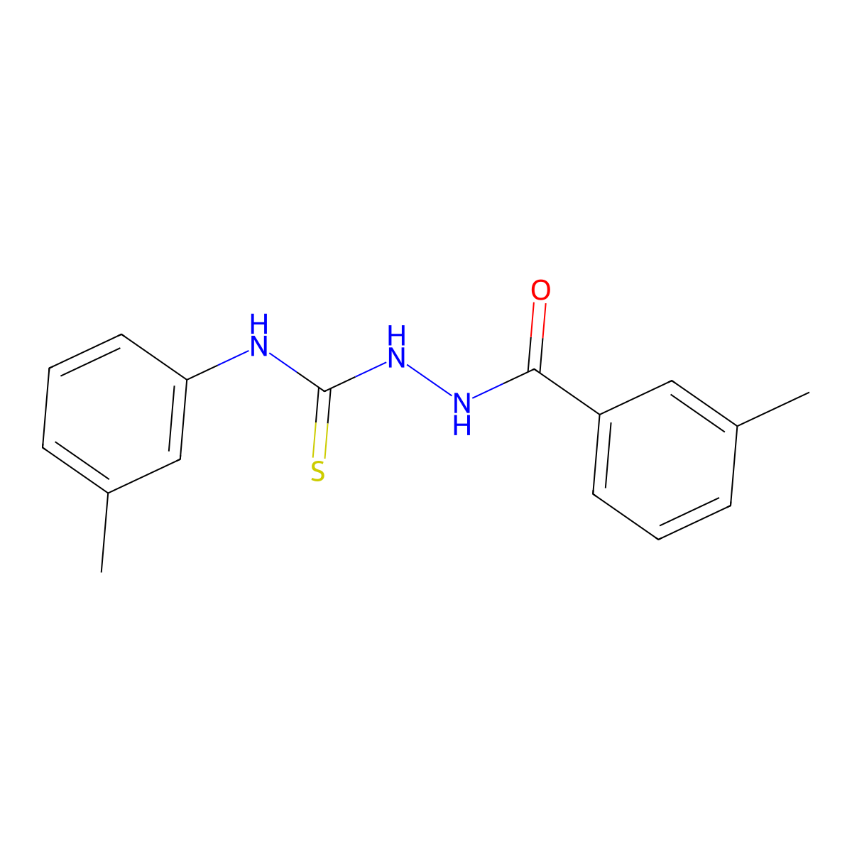1-[(3-Methylbenzoyl)amino]-3-(3-methylphenyl)thiourea molecular structure, CAS 303771-22-4