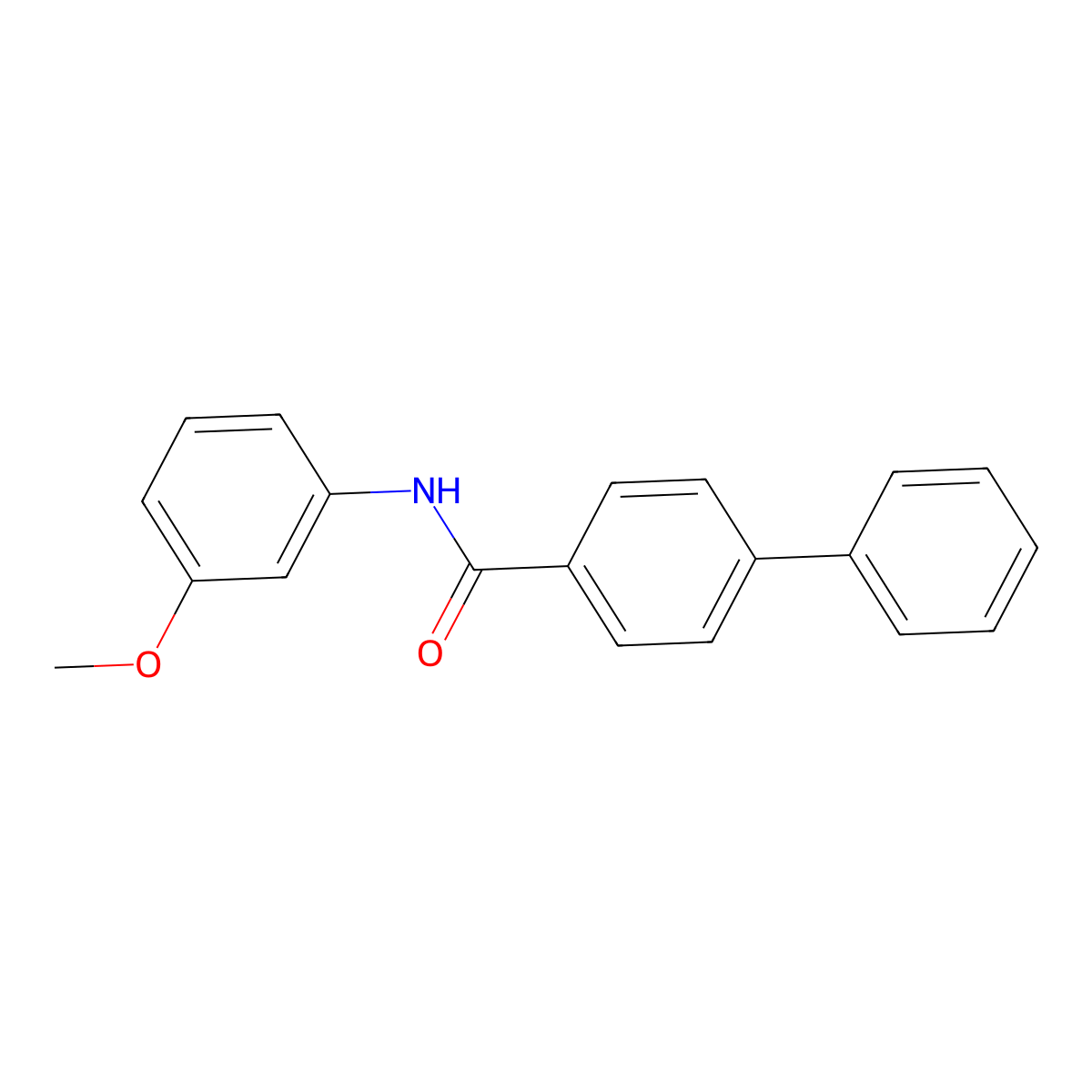 N-(3-methoxyphenyl)biphenyl-4-carboxamide molecular structure, CAS 303771-29-1