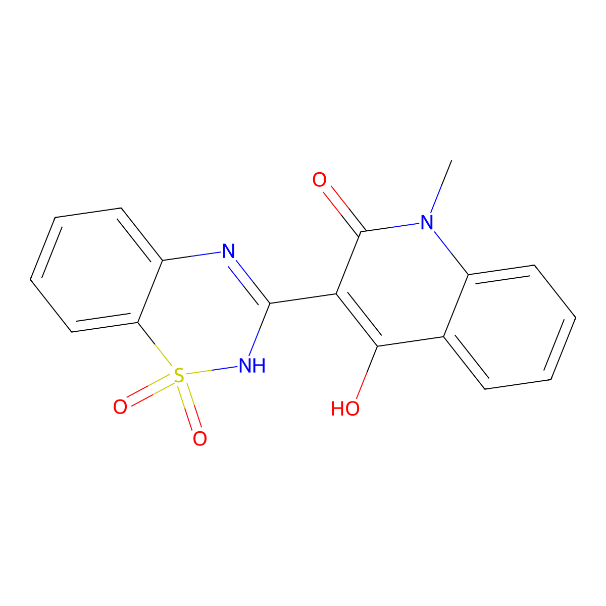 3-(1,1-dioxido-2H-1,2,4-benzothiadiazin-3-yl)-4-hydroxy-1-methyl-2(1H)-quinolinone molecular structure, CAS 303776-75-2