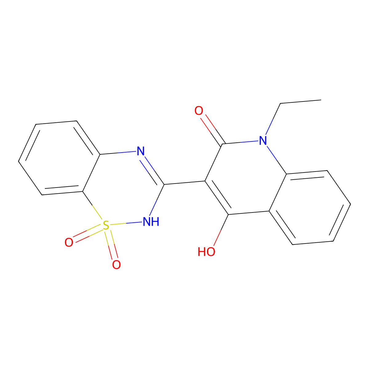 3-(1,1-dioxido-2H-benzo[e][1,2,4]thiadiazin-3-yl)-1-ethyl-4-hydroxyquinolin-2(1H)-one molecular structure, CAS 303776-77-4