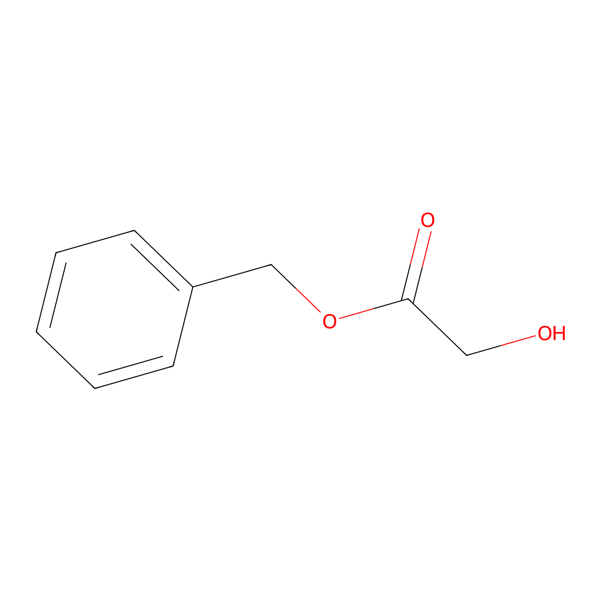 Benzyl 2-hydroxyacetate molecular structure, CAS 30379-58-9
