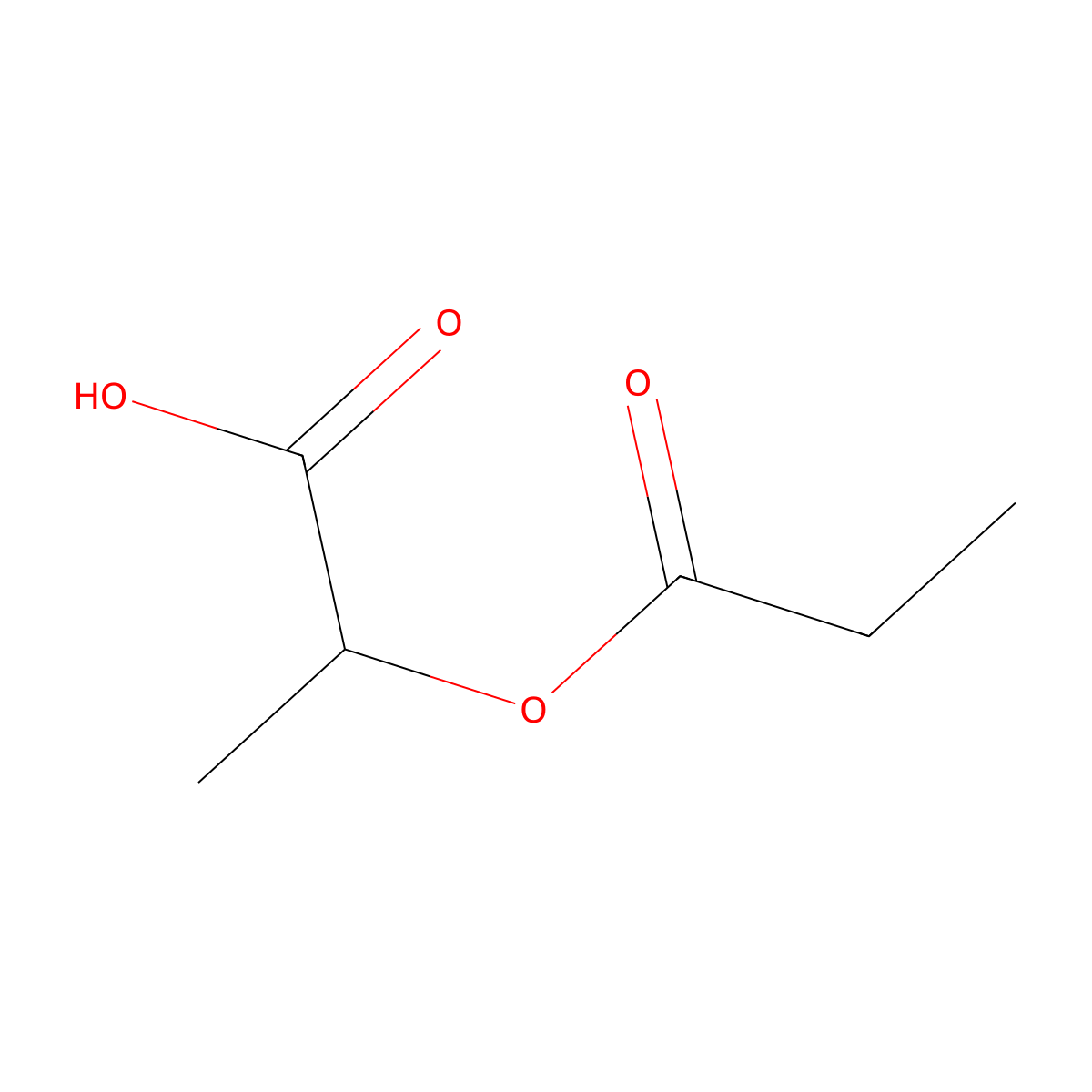 2-Propanoyloxypropanoic acid molecular structure, CAS 30379-61-4