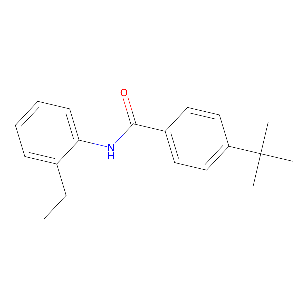 4-Tert-butyl-N-(2-ethylphenyl)benzamide molecular structure, CAS 303790-72-9