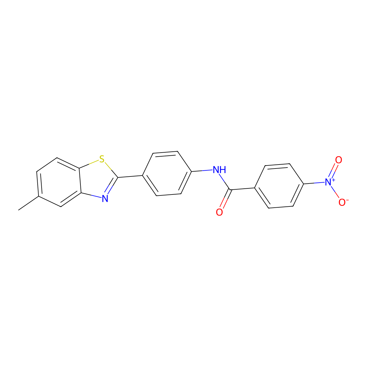 N-[4-(5-methyl-1,3-benzothiazol-2-yl)phenyl]-4-nitrobenzamide molecular structure, CAS 303790-87-6