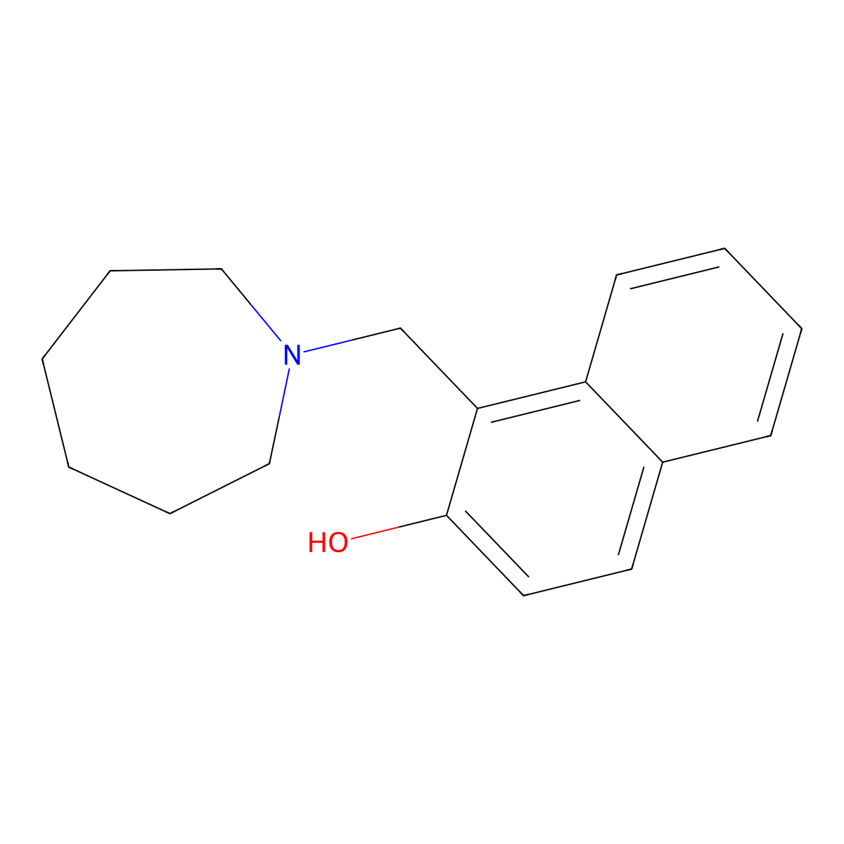 1-(Azepan-1-ylmethyl)naphthalen-2-ol molecular structure, CAS 303790-97-8