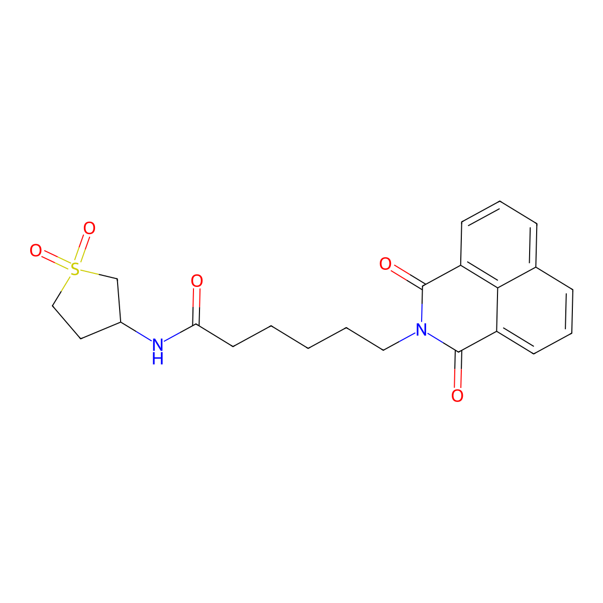6-(1,3-dioxobenzo[de]isoquinolin-2-yl)-N-(1,1-dioxothiolan-3-yl)hexanamide molecular structure, CAS 303792-35-0