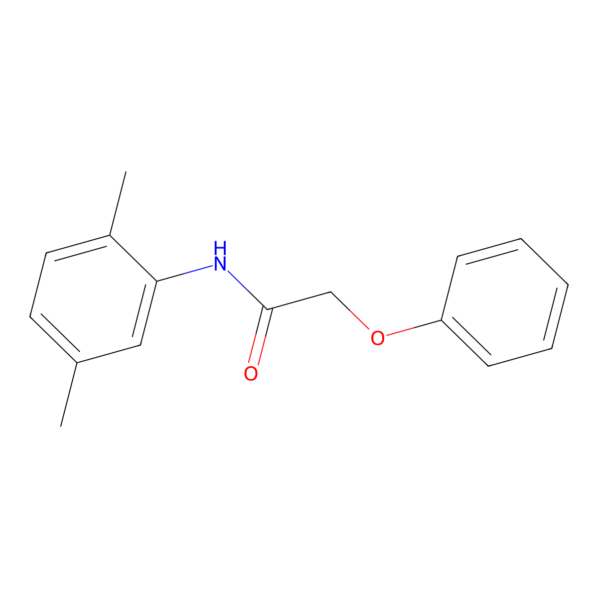 N-(2,5-dimethylphenyl)-2-phenoxyacetamide molecular structure, CAS 303792-44-1