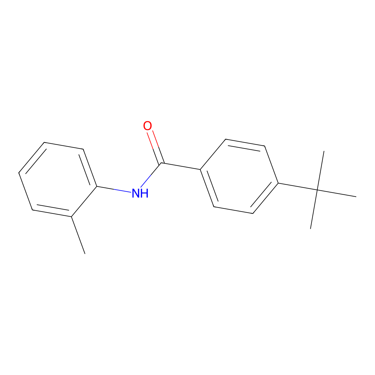 4-tert-butyl-N-(2-methylphenyl)benzamide molecular structure, CAS 303792-47-4