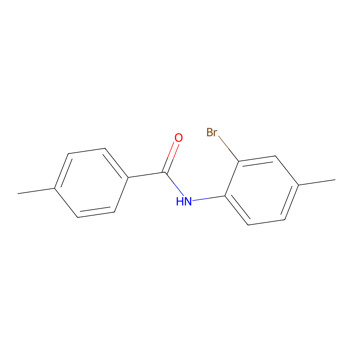 N-(2-bromo-4-methylphenyl)-4-methylbenzamide molecular structure, CAS 303793-19-3