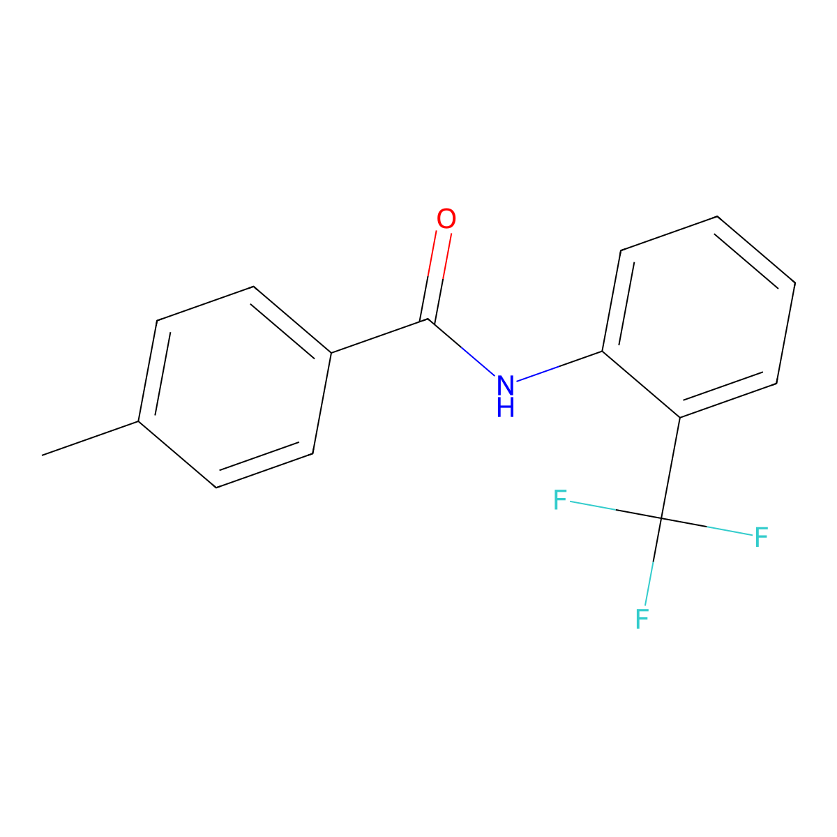 4-methyl-N-[2-(trifluoromethyl)phenyl]benzamide molecular structure, CAS 303793-20-6