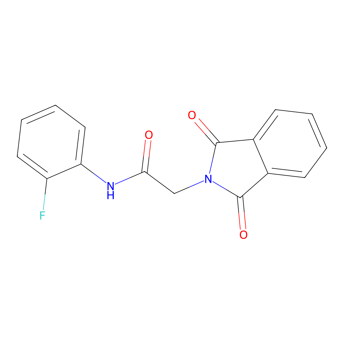 2-(1,3-dioxoisoindol-2-yl)-N-(2-fluorophenyl)acetamide molecular structure, CAS 303794-28-7