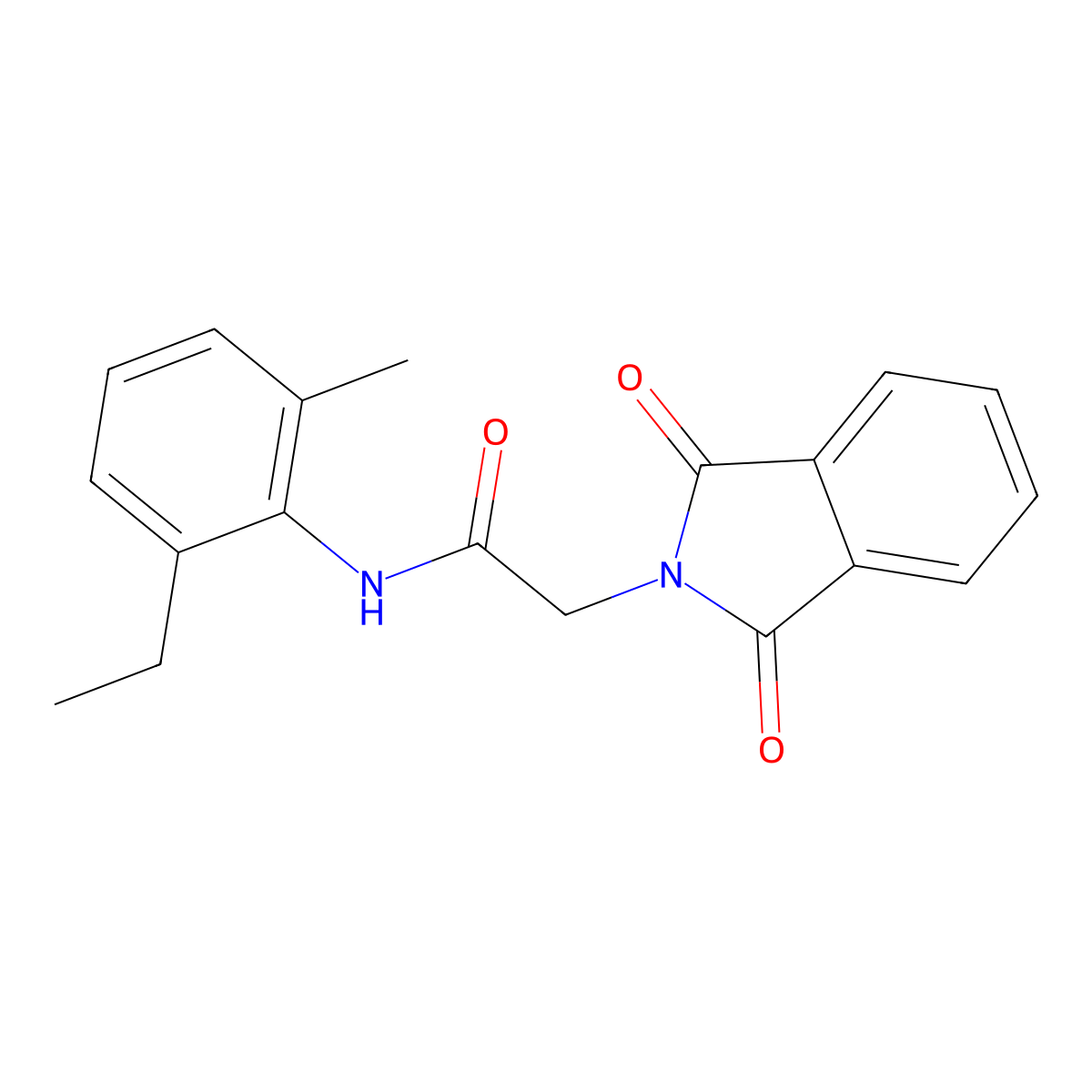 2-(1,3-dioxo-2,3-dihydro-1H-isoindol-2-yl)-N-(2-ethyl-6-methylphenyl)acetamide molecular structure, CAS 303794-29-8