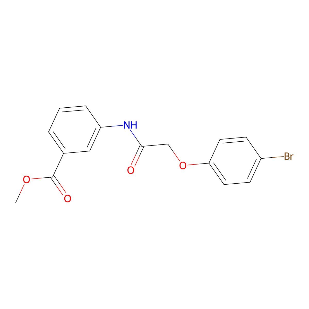 Methyl 3-{[(4-bromophenoxy)acetyl]amino}benzoate molecular structure, CAS 303794-33-4