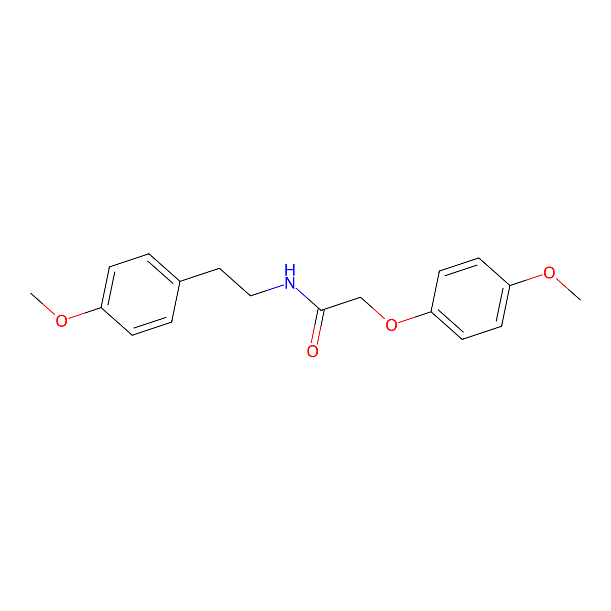 2-(4-methoxyphenoxy)-N-[2-(4-methoxyphenyl)ethyl]acetamide molecular structure, CAS 303794-46-9