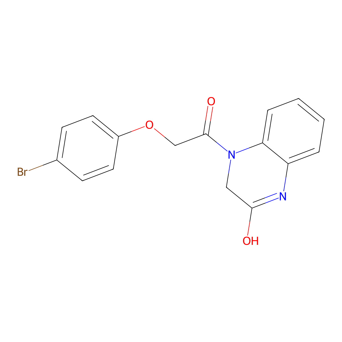 4-[2-(4-Bromophenoxy)acetyl]-1,2,3,4-tetrahydroquinoxalin-2-one molecular structure, CAS 303794-47-0