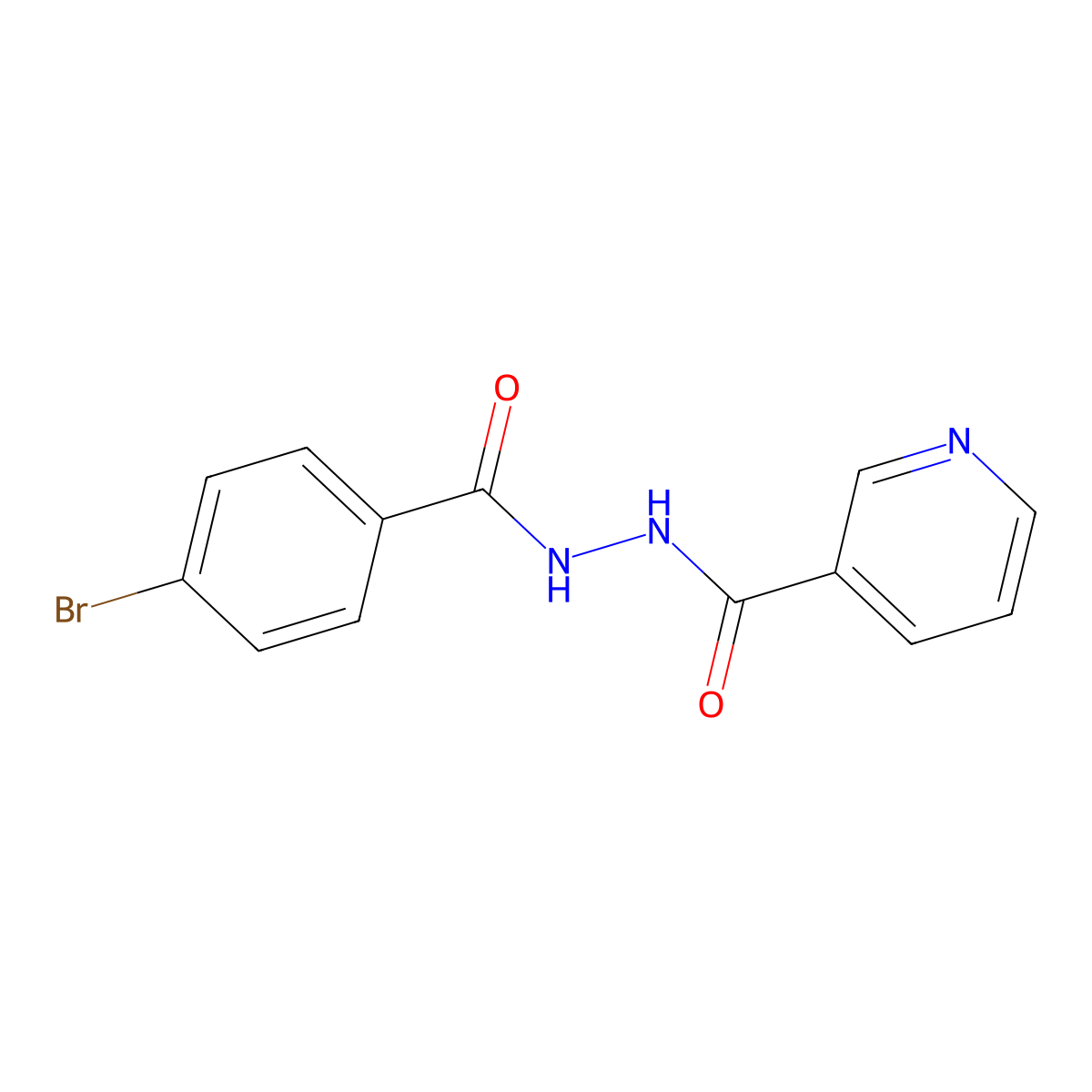 N'-(4-bromobenzoyl)pyridine-3-carbohydrazide molecular structure, CAS 303794-48-1