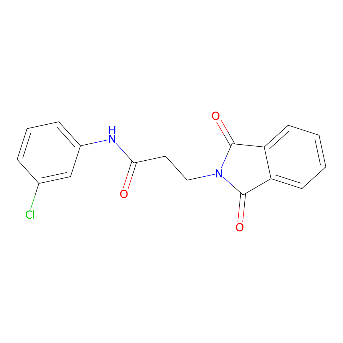 N-(3-Chloro-phenyl)-3-(1,3-dioxo-1,3-dihydro-isoindol-2-yl)-propionamide molecular structure, CAS 303794-55-0