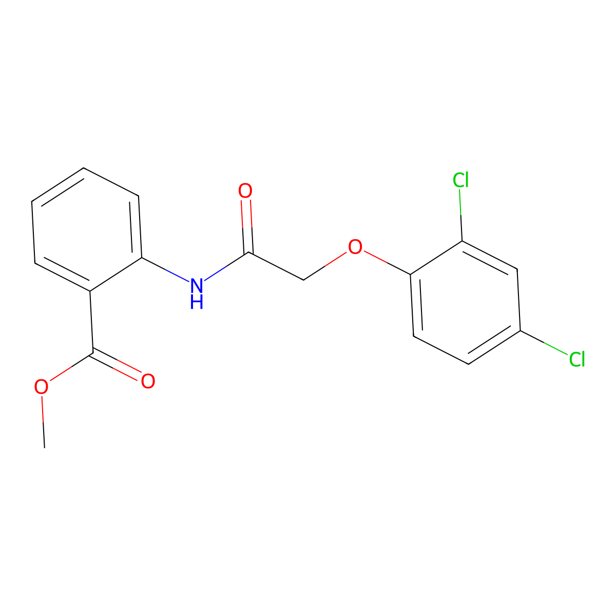 Methyl 2-{[(2,4-dichlorophenoxy)acetyl]amino}benzoate molecular structure, CAS 303794-61-8