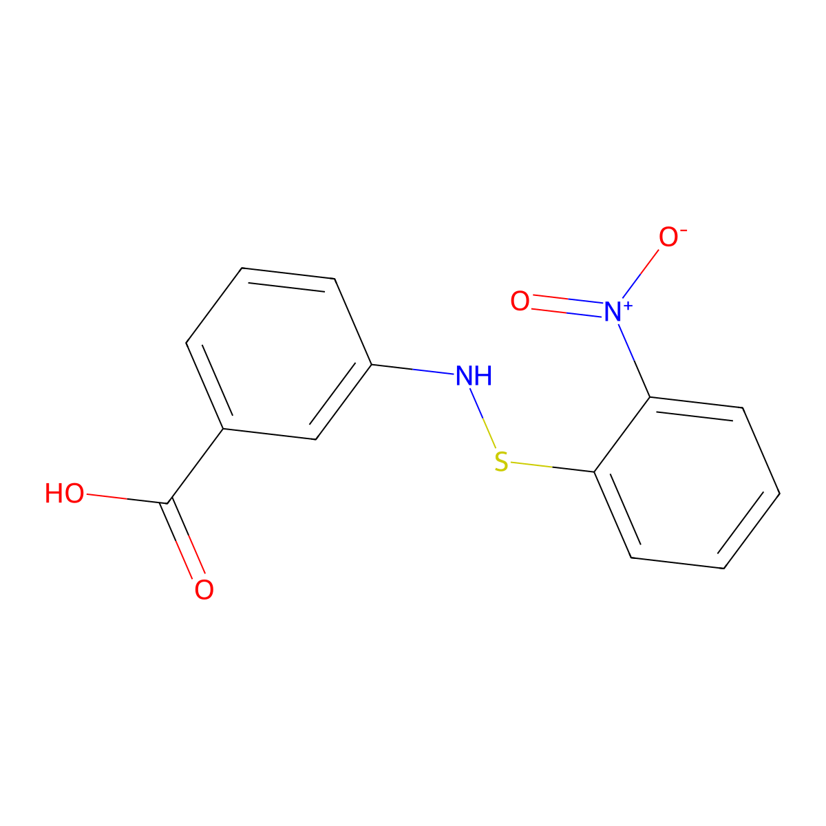 3-{[(2-Nitrophenyl)sulfanyl]amino}benzoic acid molecular structure, CAS 303794-65-2