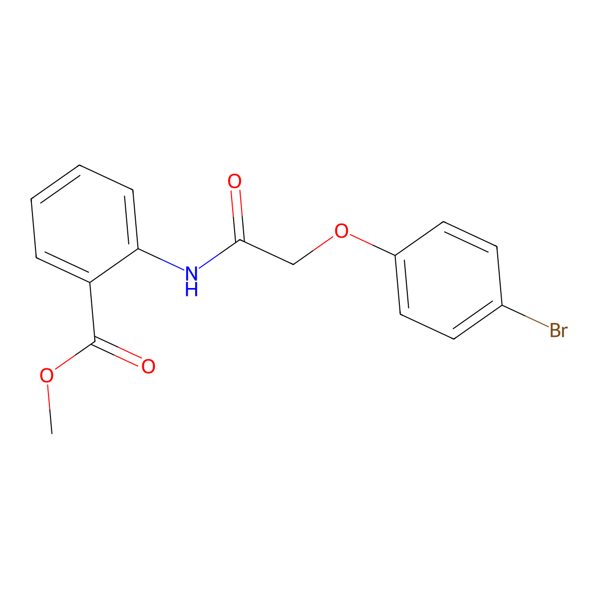 Methyl 2-{[(4-bromophenoxy)acetyl]amino}benzoate molecular structure, CAS 303794-70-9