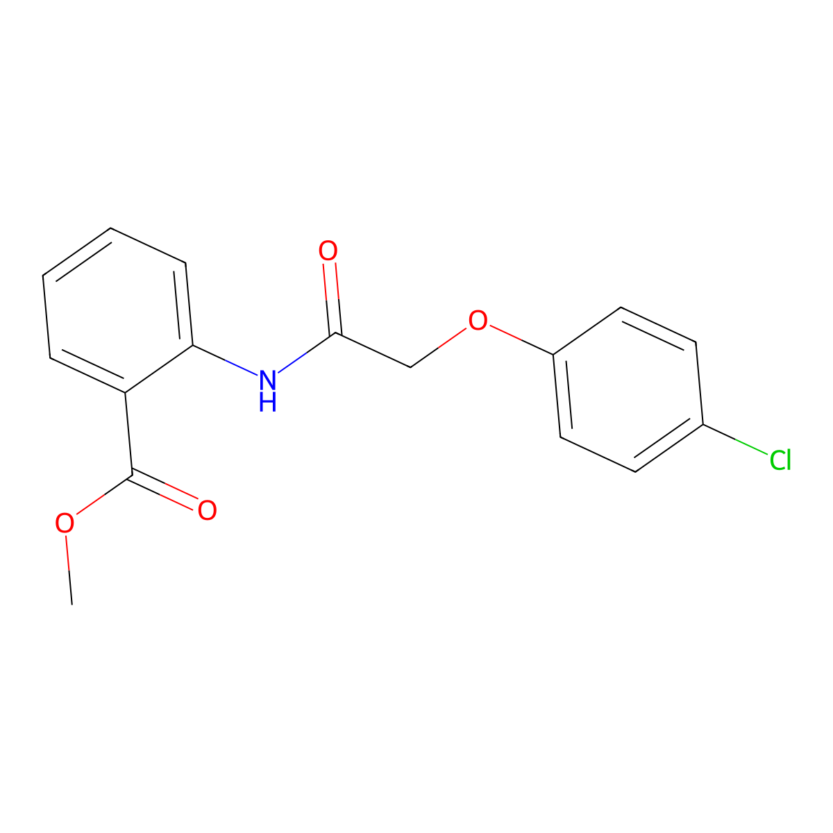Methyl 2-{[(4-chlorophenoxy)acetyl]amino}benzoate molecular structure, CAS 303794-72-1