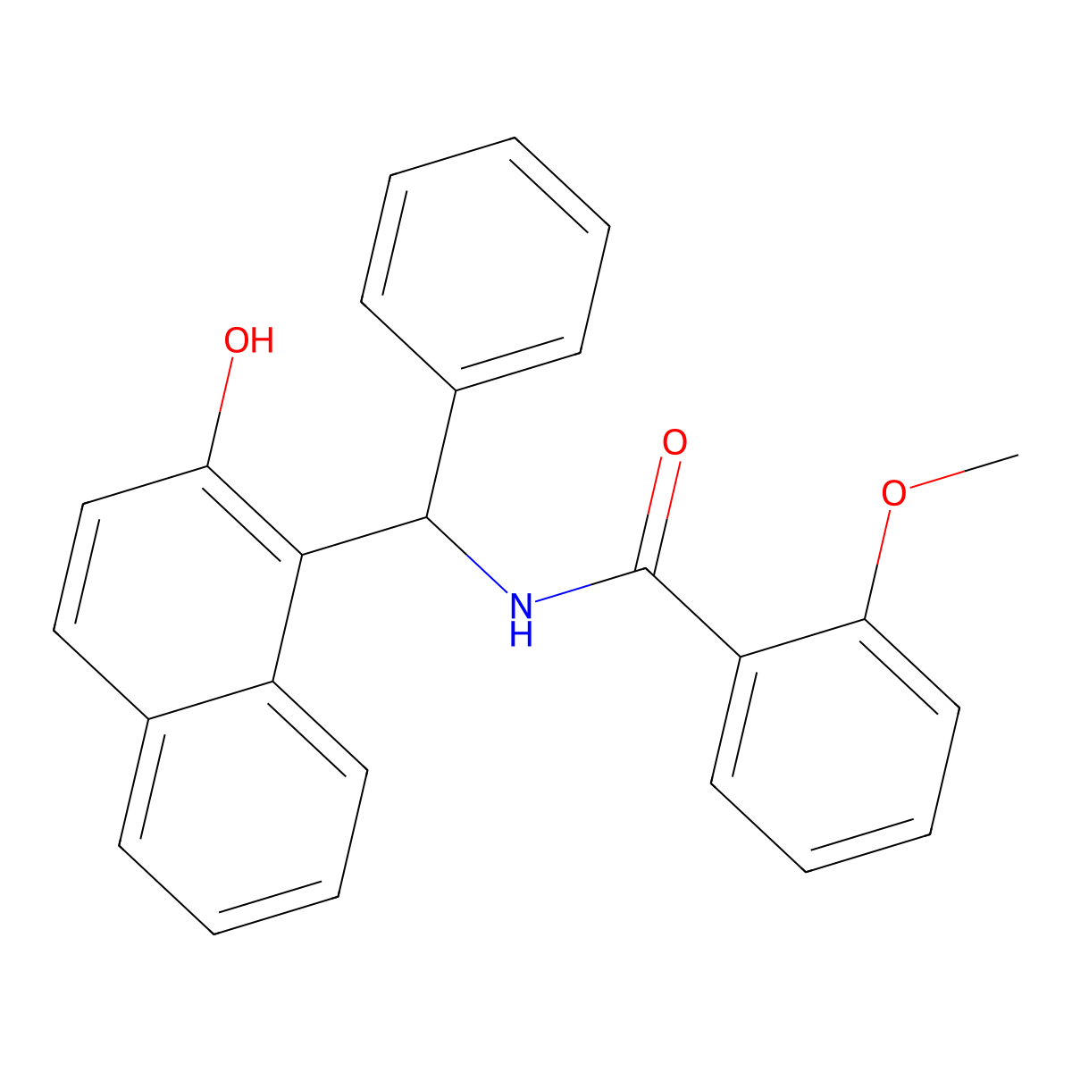 N-((2-hydroxynaphthalen-1-yl)(phenyl)methyl)-2-methoxybenzamide molecular structure, CAS 303794-91-4