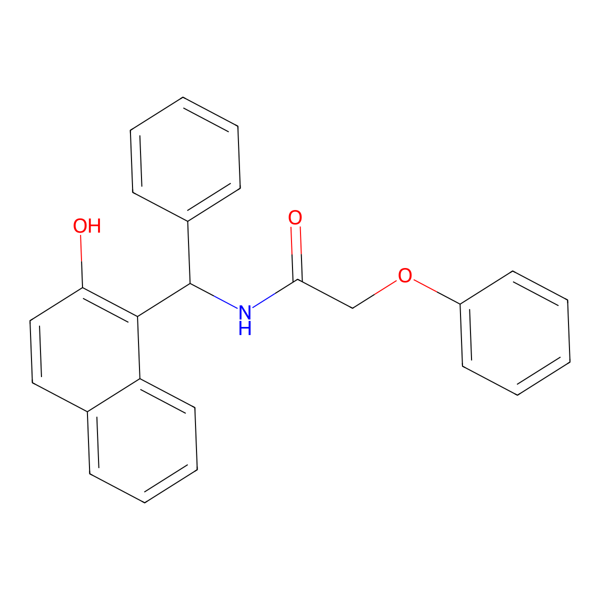N-[(2-hydroxynaphthalen-1-yl)(phenyl)methyl]-2-phenoxyacetamide molecular structure, CAS 303794-94-7