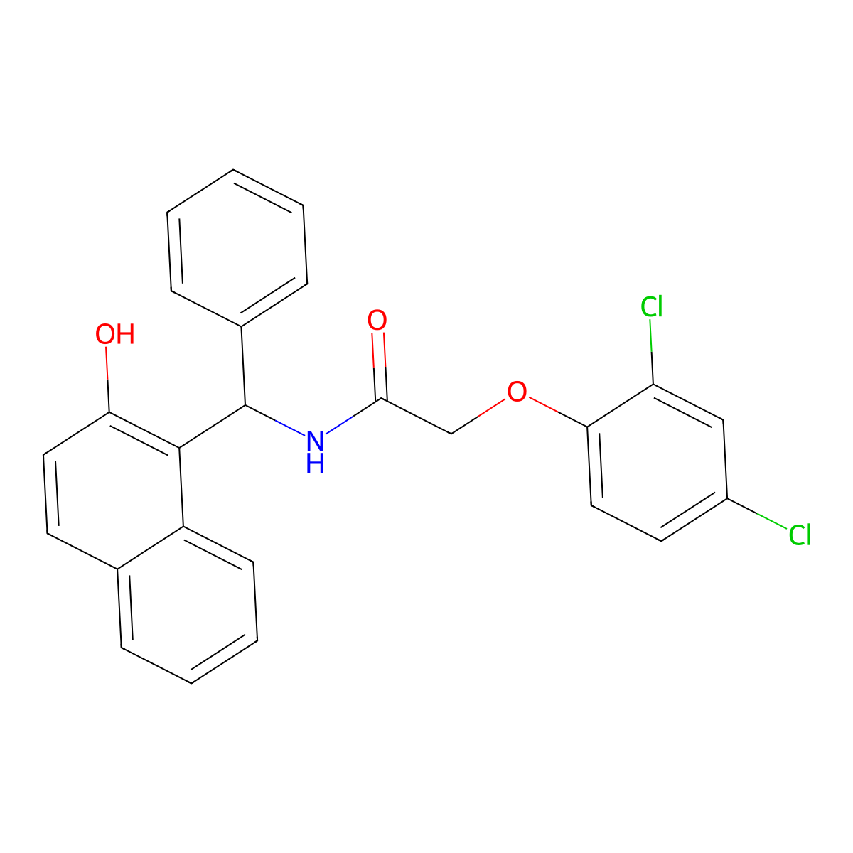 2-(2,4-dichlorophenoxy)-N-[(2-hydroxynaphthyl)phenylmethyl]acetamide molecular structure, CAS 303794-98-1