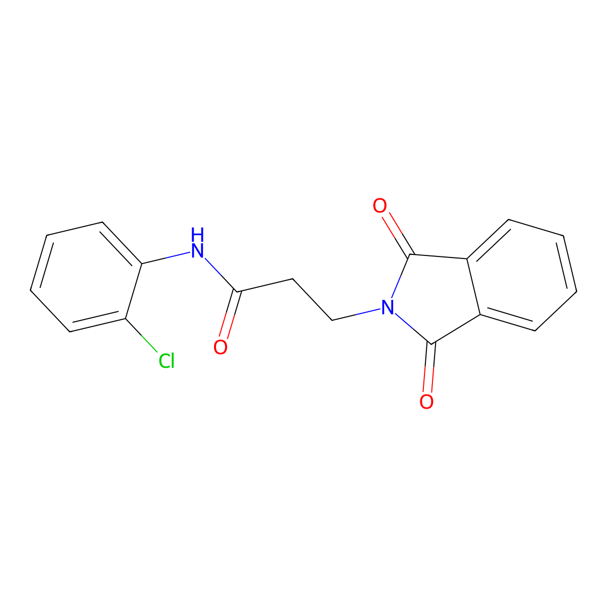 N-(2-Chloro-phenyl)-3-(1,3-dioxo-1,3-dihydro-isoindol-2-yl)-propionamide molecular structure, CAS 303795-00-8
