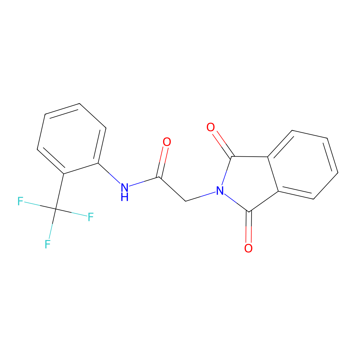2-(1,3-Dioxo-1,3-dihydro-isoindol-2-yl)-N-(2-trifluoromethyl-phenyl)-acetamide molecular structure, CAS 303795-02-0