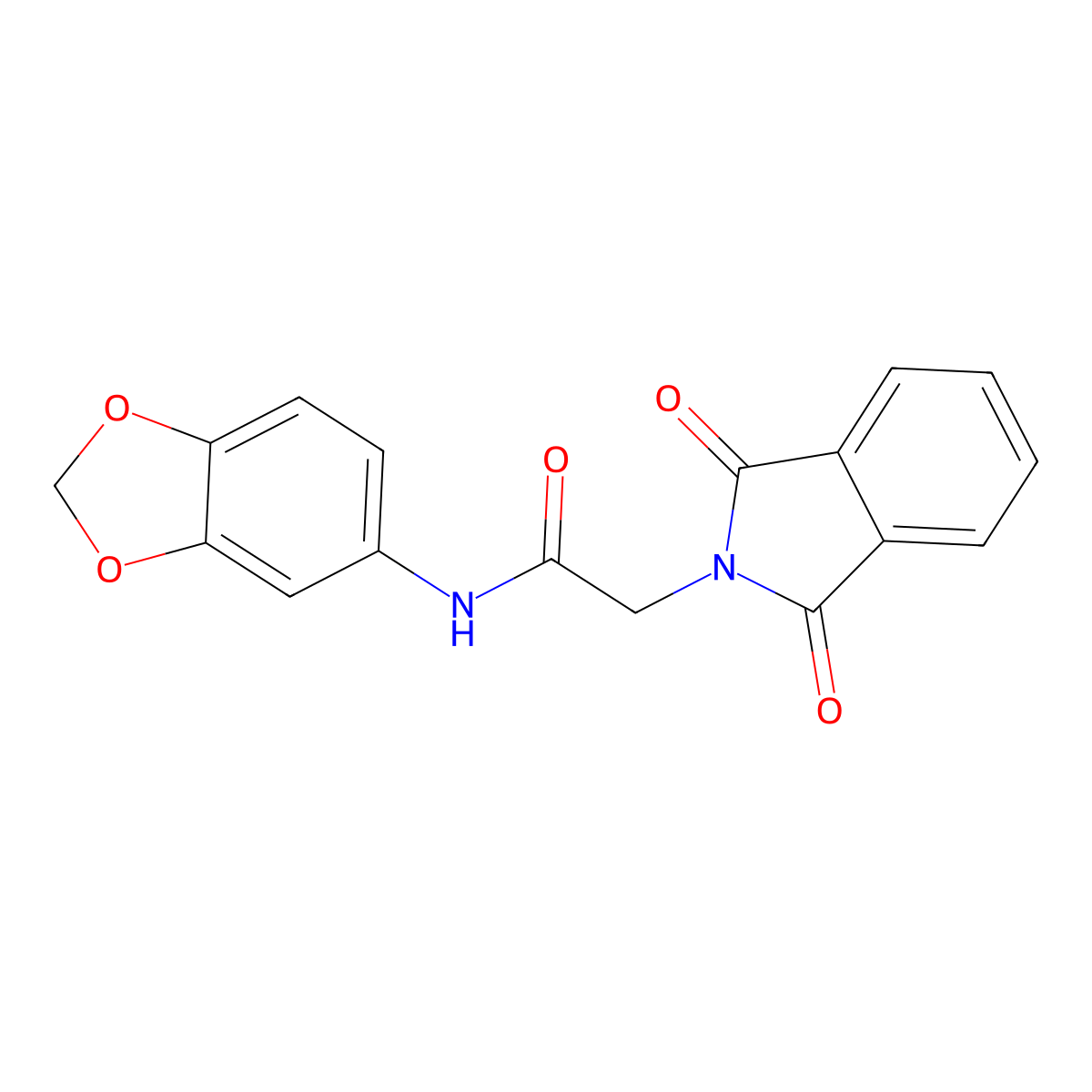 N-(1,3-benzodioxol-5-yl)-2-(1,3-dioxoisoindol-2-yl)acetamide molecular structure, CAS 303795-04-2