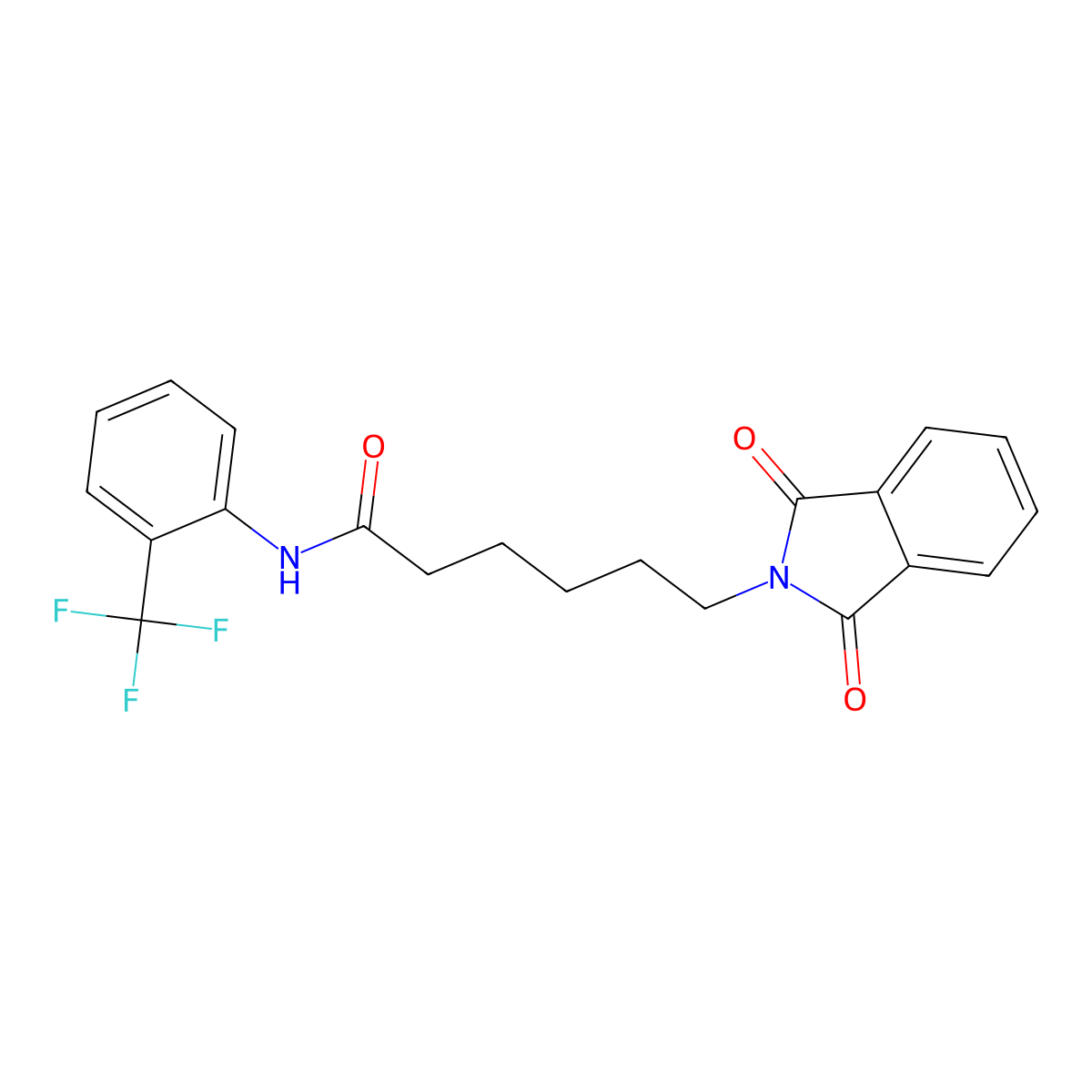 6-(1,3-dioxo-1,3-dihydro-2H-isoindol-2-yl)-N-[2-(trifluoromethyl)phenyl]hexanamide molecular structure, CAS 303795-06-4