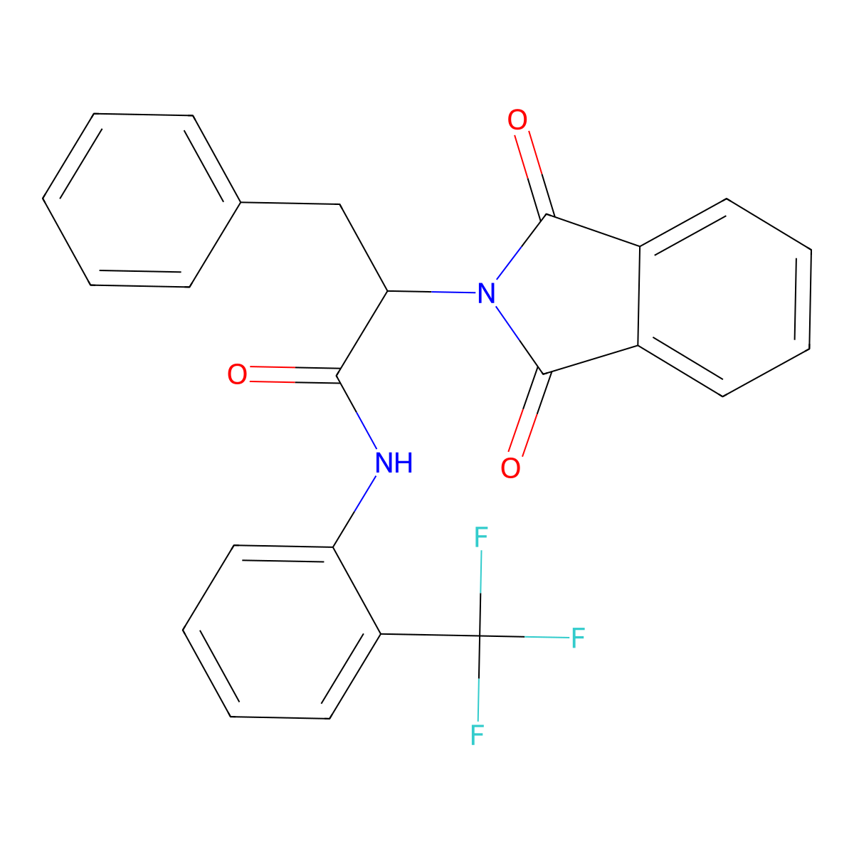 2-(1,3-dioxo-1,3-dihydro-2H-isoindol-2-yl)-3-phenyl-N-[2-(trifluoromethyl)phenyl]propanamide molecular structure, CAS 303795-14-4
