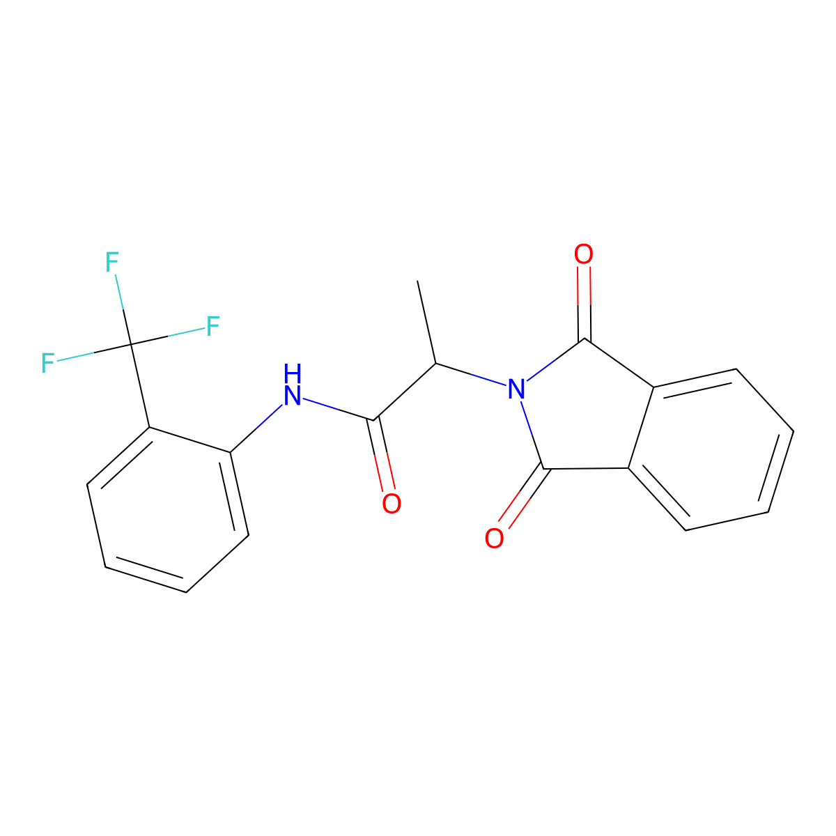 2-(1,3-dioxo-1,3-dihydro-2H-isoindol-2-yl)-N-[2-(trifluoromethyl)phenyl]propanamide molecular structure, CAS 303795-19-9