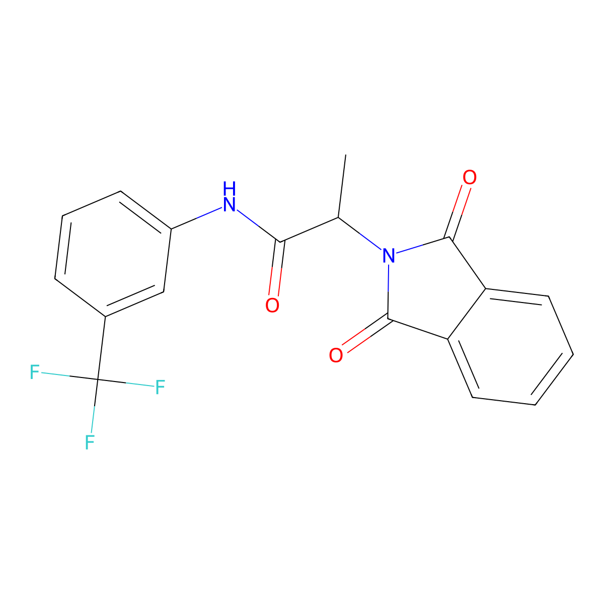 2-(1,3-dioxobenzo[c]azolin-2-yl)-N-[3-(trifluoromethyl)phenyl]propanamide molecular structure, CAS 303795-20-2