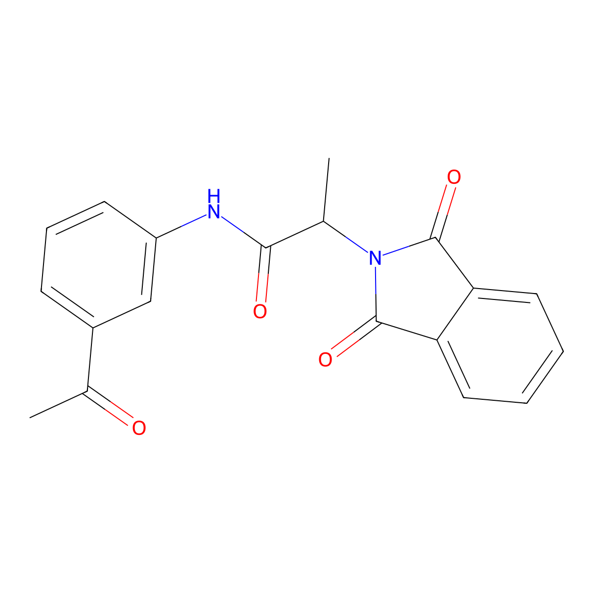 N-(3-acetylphenyl)-2-(1,3-dioxo-1,3-dihydro-2H-isoindol-2-yl)propanamide molecular structure, CAS 303795-21-3