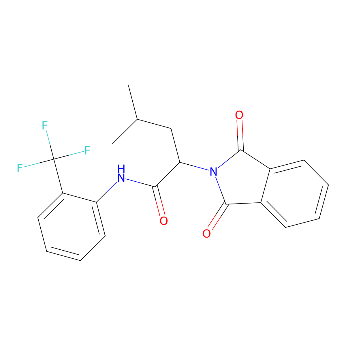 2-(1,3-Dioxo-1,3-dihydro-isoindol-2-yl)-4-methyl-pentanoic acid (2-trifluorometh molecular structure, CAS 303795-23-5